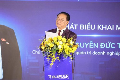 GS.TS Nguyễn Đức Thuận, Chủ tịch Hội các Nhà quản trị doanh nghiệp Việt Nam, phát biểu khai mạc Diễn đàn bất động sản 2026, nhấn mạnh vai trò của việc tái định hình không gian đô thị và các cơ hội mới mở ra cho thị trường địa ốc. Ảnh: BTC
