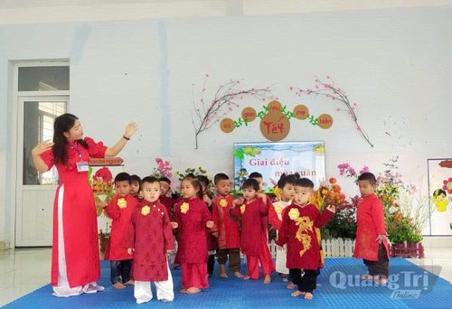 Sau khi hợp nhất, Trường mầm non Tân Thành vẫn tổ chức dạy, học cho các cháu thông suốt, hiệu quả - Ảnh: X.V