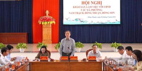 Đồng chí Nguyễn Đăng Quang, Chủ tịch HĐND tỉnh kết luận tại buổi làm việc - Ảnh: C.H