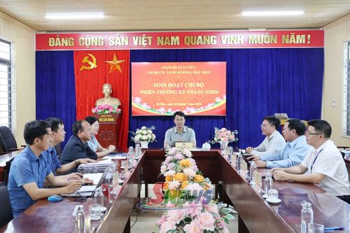 Đảng uỷ xã họp đôn đốc triển khai công tác cài đặt và sử dụng ứng dụng STĐVĐT.
