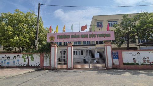 Trường Mầm non Đức Thượng - cơ sở giáo dục duy nhất trên địa bàn xã Hoài Đức không trong diện thực hiện sắp xếp. Ảnh: HL