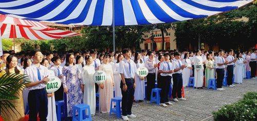 Lễ khai giảng tại Trường THPT Châu Văn Liêm, TP. Cần Thơ - Ảnh: chinhphu.vn/LS