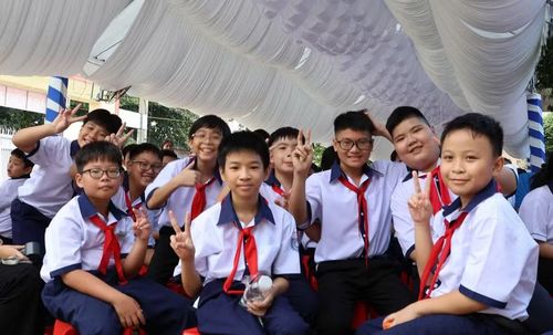 Các em học sinh THCS Nguyễn Văn Trỗi trong lễ khai giảng năm học mới 2026-2027