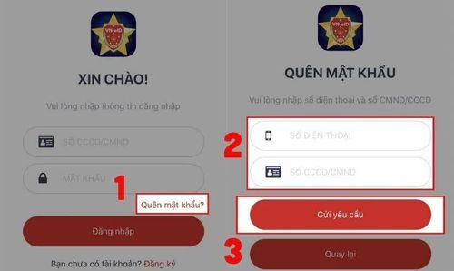 Hãy truy cập tính năng Quên mật khẩu.