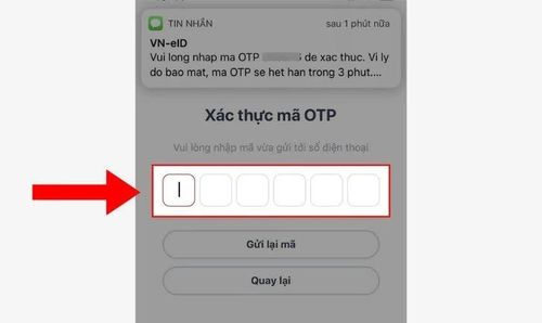 Xác minh bằng mã OTP.