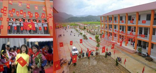 Những ngôi trường phổ thông nội trú liên cấp mới được xây dựng, hoàn thành và kịp thời đưa vào sử dụng trong năm học mới 2026 - 2027 tại các xã biên giới, địa bàn có đông đồng bào dân tộc thiểu số, góp phần đáp ứng nhu cầu học tập của học sinh.
