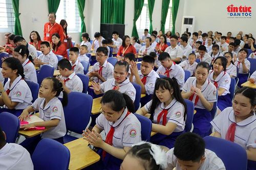 Học sinh Trường Phổ thông đặc biệt Nguyễn Đình Chiểu, phường Vườn Lài, TP Hồ Chí Minh tham dự Lễ khai giảng năm học 2026-2027.