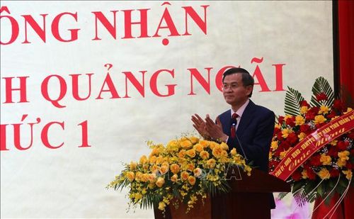 PGS. TS Đoàn Minh Huấn, Ủy viên Bộ Chính trị, Bí thư Đảng ủy, Giám đốc Học viện Chính trị quốc gia Hồ Chí Minh phát biểu tại buổi lễ.