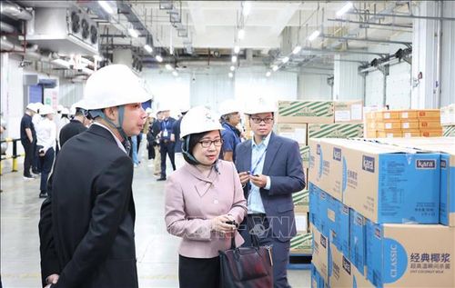 Phó Tổng Giám đốc TTXVN Đoàn Thị Tuyết Nhung cùng đại biểu các hãng thông tấn, truyền thông khu vực châu Á - Thái Bình Dương tham quan, khảo sát một số cơ sở kinh tế, văn hóa tại Quảng Châu, Phật Sơn và Thâm Quyến… Ảnh: Công Tuyên/PV TTXVN tại Trung Quốc
