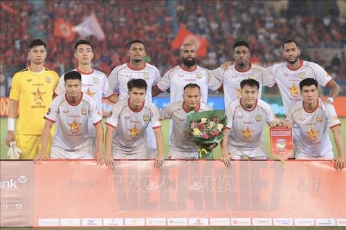 Đội hình xuất phát của CLB Hồng Lĩnh Hà Tĩnh.
