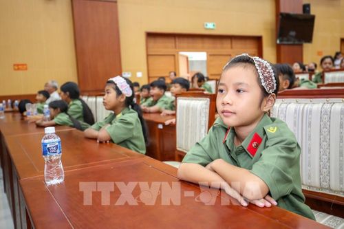 Học sinh Trường Văn hóa Công an nhân dân IV dự Lễ khai giảng năm học 2026-2027. Ảnh: Giang Phương - TTXVN
