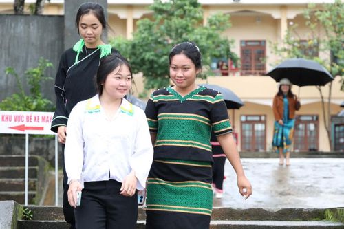 Trường THPT Dân tộc nội trú N'Trang Lơng (phường Đông Gia Nghĩa) háo hức tham dự lễ khai giảng