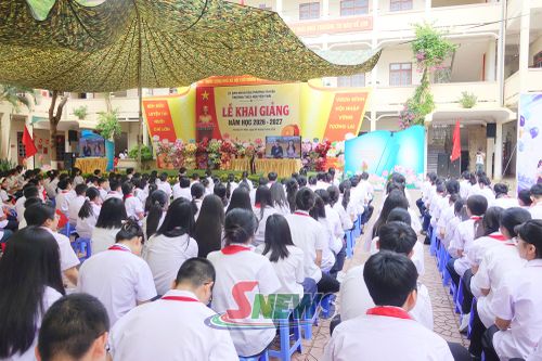 Lễ khai giảng tại Trường THCS Nguyễn Trãi.