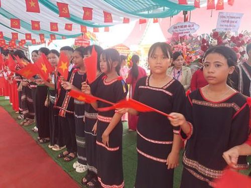 Các em học sinh Trường phổ thông nội trú Tiểu học - THCS xã Ia Púch, tỉnh Gia Lai trước thềm năm học mới