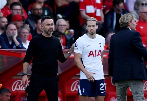 De Zerbi không hài lòng với cách các cầu thủ Tottenham xử lý ở những tình huống cuối cùng trước Nottingham Forest.