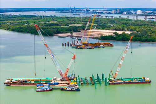  Tuyến đường sắt Bến Thành - Cần Giờ do VinSpeed đầu tư đã giải ngân hơn 7.200 tỷ đồng sau 8 tháng đầu năm nay. Ảnh: Quỳnh Danh. 