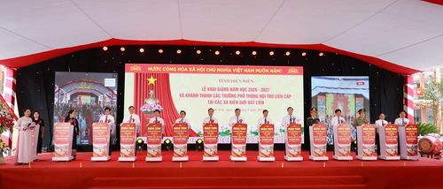 Lễ khánh thành Trường Phổ thông nội trú Tiểu học và Trung học cơ sở Thanh Nưa