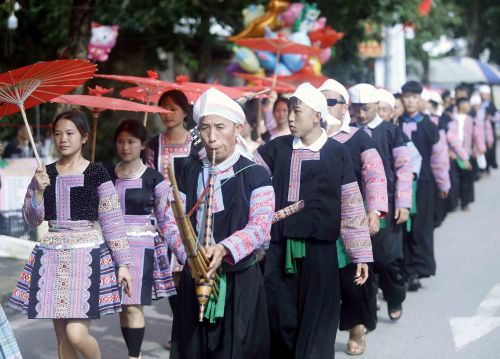 Đồng bào dân tộc Mông tham gia Tuần Văn hóa Du lịch Mộc Châu tỉnh Sơn La năm 2026. Ảnh: Quang Quyết - TTXVN