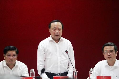  Bộ trưởng Vũ Hải Quân (đứng) phát biểu chỉ đạo. 