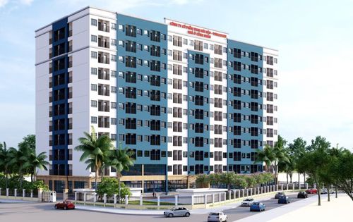 Bản phối cảnh công trình nhà ở công nhân của Công ty CP Than Núi Béo.