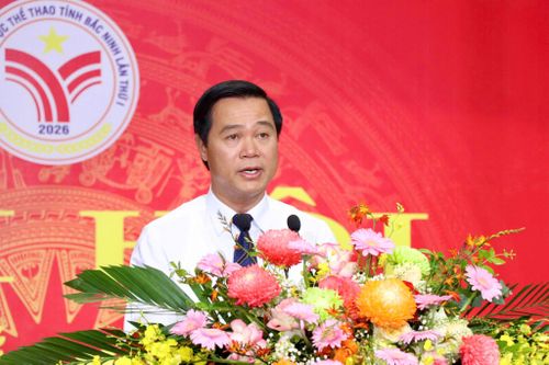 Phó Chủ tịch UBND tỉnh Bắc Ninh Lê Xuân Lợi phát biểu tại Lễ khai mạc.
