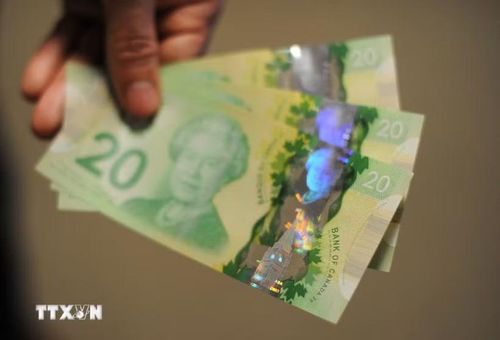 Một đồng tiền của Canada. (Ảnh minh họa: AFP/TTXVN)