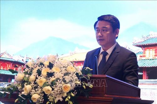 Thứ trưởng Bộ Ngoại giao Lê Anh Tuấn phát biểu tại hội nghị.