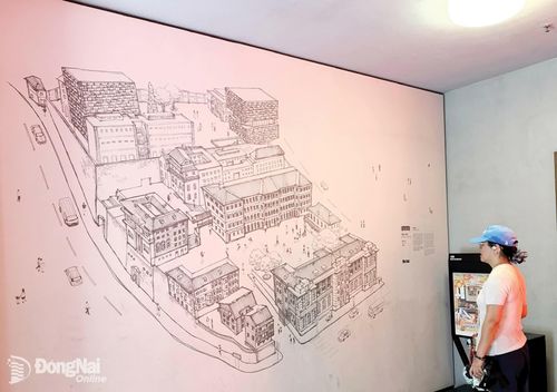 Sơ đồ tái hiện toàn cảnh khu di tích nhà tù Victoria.