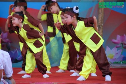 Những tiết mục văn nghệ cùng tiếng cười, tiếng trò chuyện tạo nên không khí ngày hội, giúp học sinh có tâm thế vui tươi trước khi bước vào năm học mới.