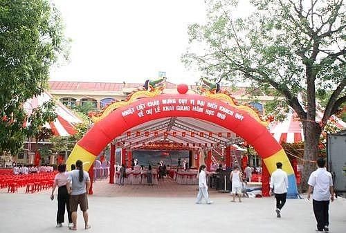 Lễ khai giảng tại Trường THPT Lê Quý Đôn. Nguồn internet