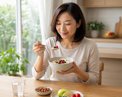 Yến mạch thường được lựa chọn trong chế độ ăn lành mạnh nhờ chứa chất xơ. Ảnh minh họa AI.
