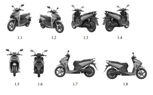 Bản đăng ký sở hữu công nghiệp mới nhất của 2 mẫu xe VinFast trông khá tương tự Kyo và Kinet. Ảnh: IP Vietnam.