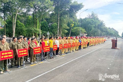 39 đội dân phòng và PCCC cơ sở sẵn sàng bước vào những nội dung thi.