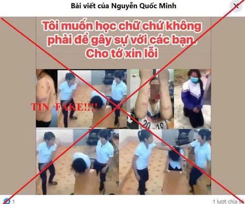  Các hình ảnh đối tượng đã cắt ghép nhằm bịa đặt về vụ việc. Ảnh chụp màn hình 
