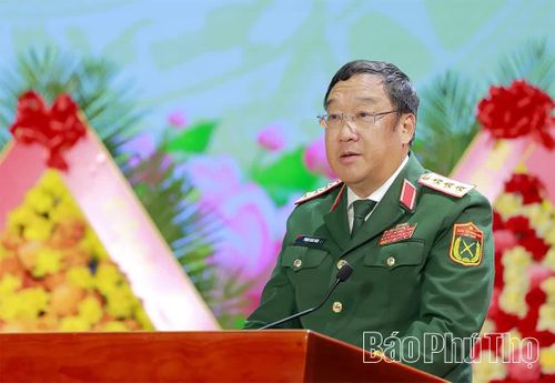 Thượng tướng Phạm Hoài Nam - Thứ trưởng Bộ Quốc phòng phát biểu tại buổi lễ.