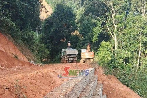 Nhà thầu thi công Dự án khắc phục hậu quả thiên tai đường giao thông Huổi Một - Nậm Mằn, xã Huổi Một.