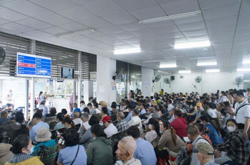 Bệnh viện đón 10.000 lượt người bệnh đến khám trong một ngày. Ảnh: BVCC.