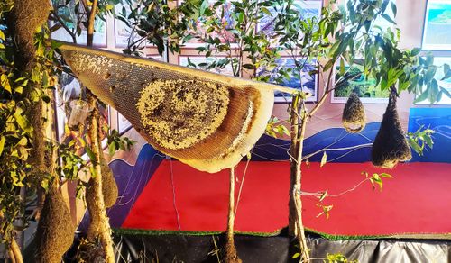Tiểu cảnh nghề gác kèo ong ở không gian triển lãm Cà Mau
