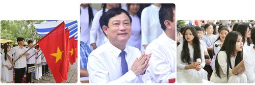  Đồng chí Võ Văn Minh, Ủy viên Trung ương Đảng, Phó Bí thư Thành ủy, Chủ tịch HĐND TPHCM dự lễ khai giảng năm học mới tại Trường THPT Trần Hưng Đạo - Bà Rịa - Vũng Tàu (phường Tân Hải, TPHCM). Ảnh: NGUYỄN NAM 