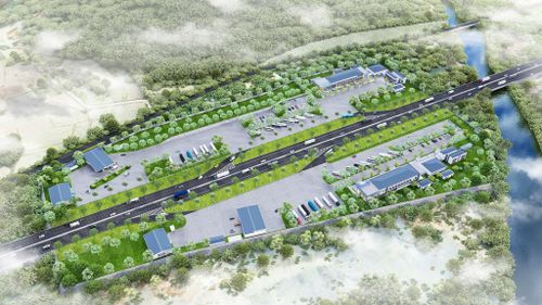 Phối cảnh toàn cảnh dự án nhìn từ trên cao.