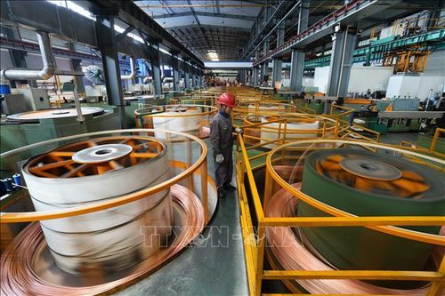 Đồng được sản xuất tại nhà máy ở tỉnh Chiết Giang, Trung Quốc. Ảnh tư liệu: THX/TTXVN