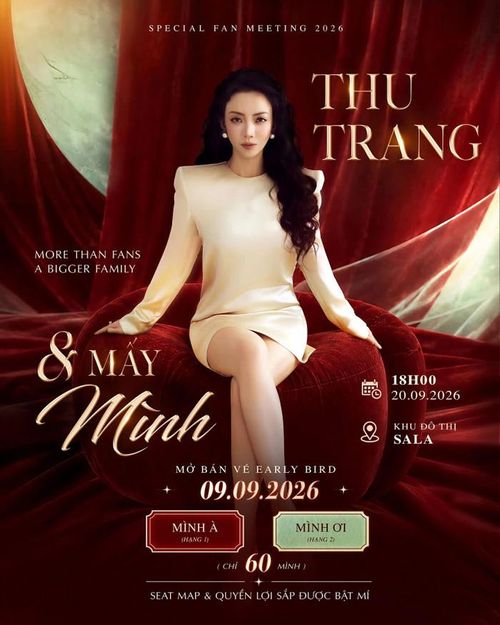 Fan meeting tháng 9 là dịp Thu Trang nhìn lại chặng đường 10 năm gắn bó cùng khán giả. Ảnh: FBNV
