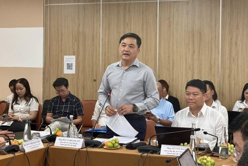 Ông Bùi Tá Hoàng Vũ, Giám đốc Sở Công Thương TP. Hồ Chí Minh phát biểu tại hội nghị. Ảnh: Nguyệt Hà.