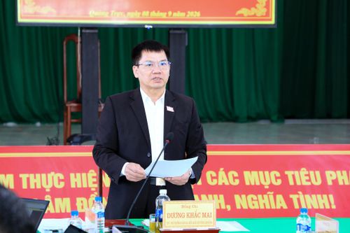 Phó Trưởng đoàn chuyên trách Đoàn ĐBQH tỉnh Lâm Đồng Dương Khắc Mai đề nghị xã Quảng Trực triển khai hiệu quả chương trình MTQG giai đoạn tới