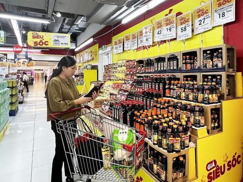 Các sản phẩm của Masan phân phối trong các chuỗi siêu thị. Ảnh: Masan Group.