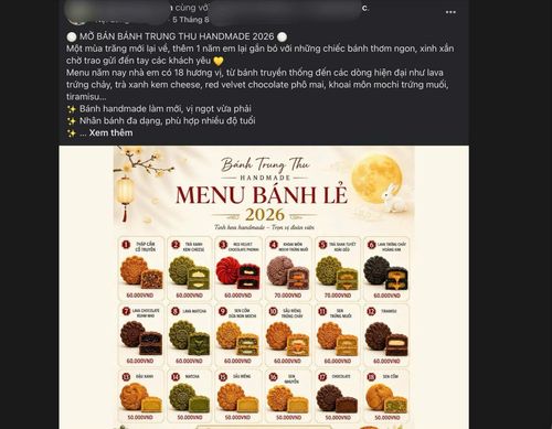Bánh Trung thu handmade với những lời quảng cáo "có cánh". Ảnh: Mai Khôi