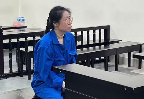 Lê Thị Thu Giang bị đưa ra xét xử tại phiên tòa.