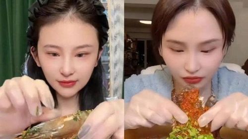 Yingying trong những video mukbang thu hút hàng triệu lượt xem. Ảnh: Chụp màn hình NTDTV.
