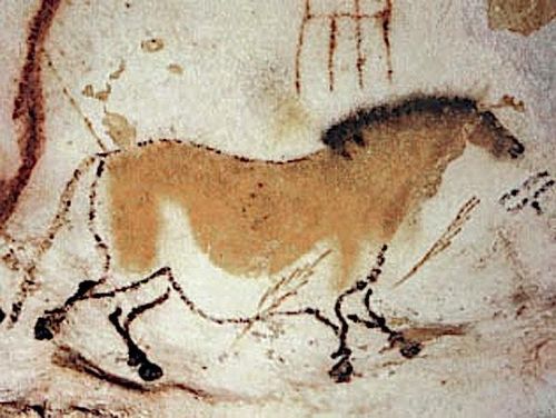  Hình vẽ Ngựa (Horse) trên vách hang, xuất hiện tại hệ thống hang Lascaux ở Pháp, khoảng 15.000-10.000 TCN. Ảnh: Wikipedia. 