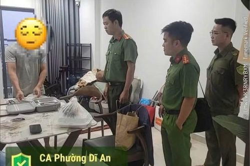 Công an phường Dĩ An phát hiện, xử lý 5 trường hợp sử dụng thiết bị bay không người lái vi phạm quy định. Ảnh: Công an phường Dĩ An